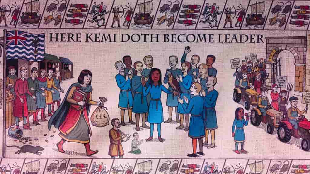 Tories and Labour use spoof Bayeux Tapestries in political battle