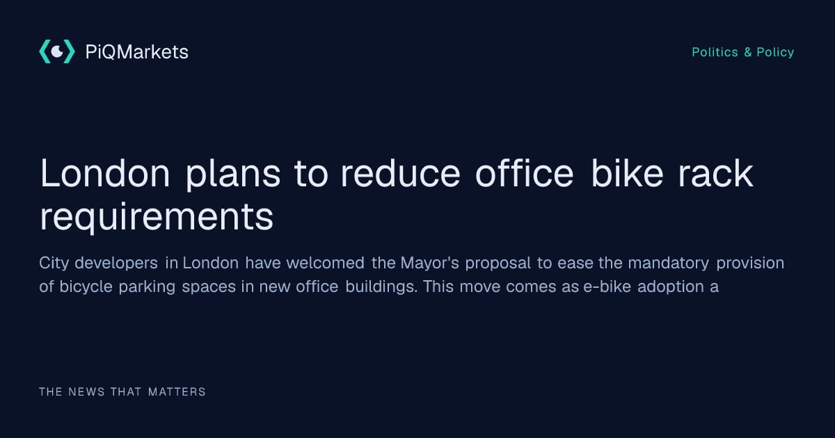 London proposes reducing office bike parking requirements