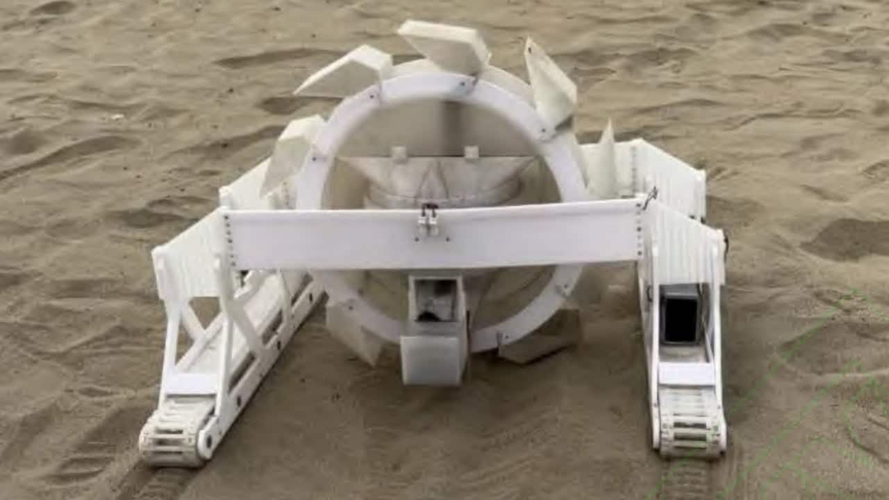 China's 'sand-eating monster' robot mines iron from Taklamakan Desert