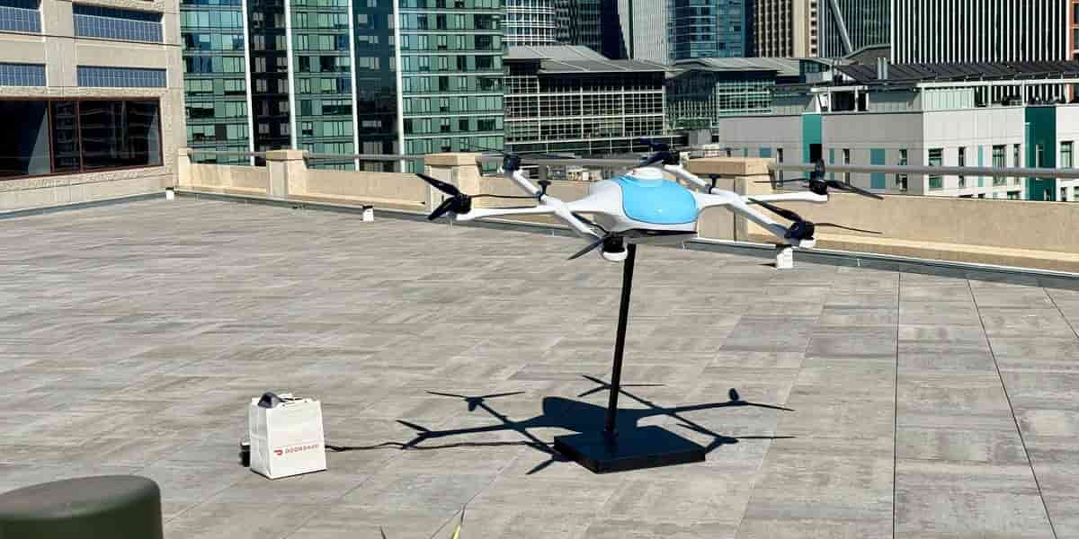 DoorDash drone lighter, quieter than Amazon's, company says