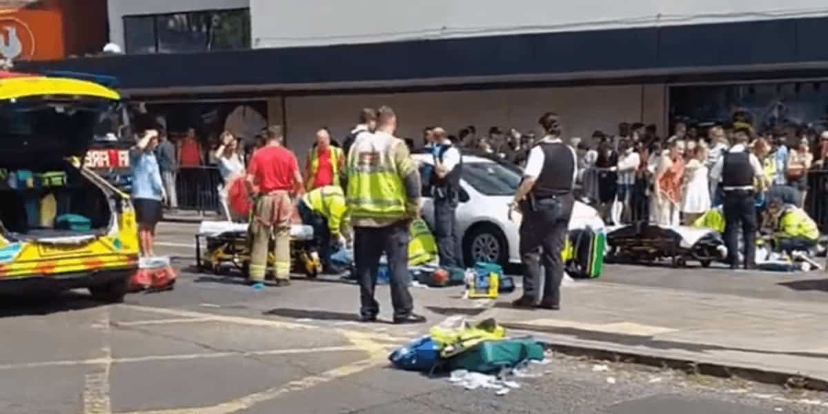Man charged with attempted murder after car hit pedestrians in west London
