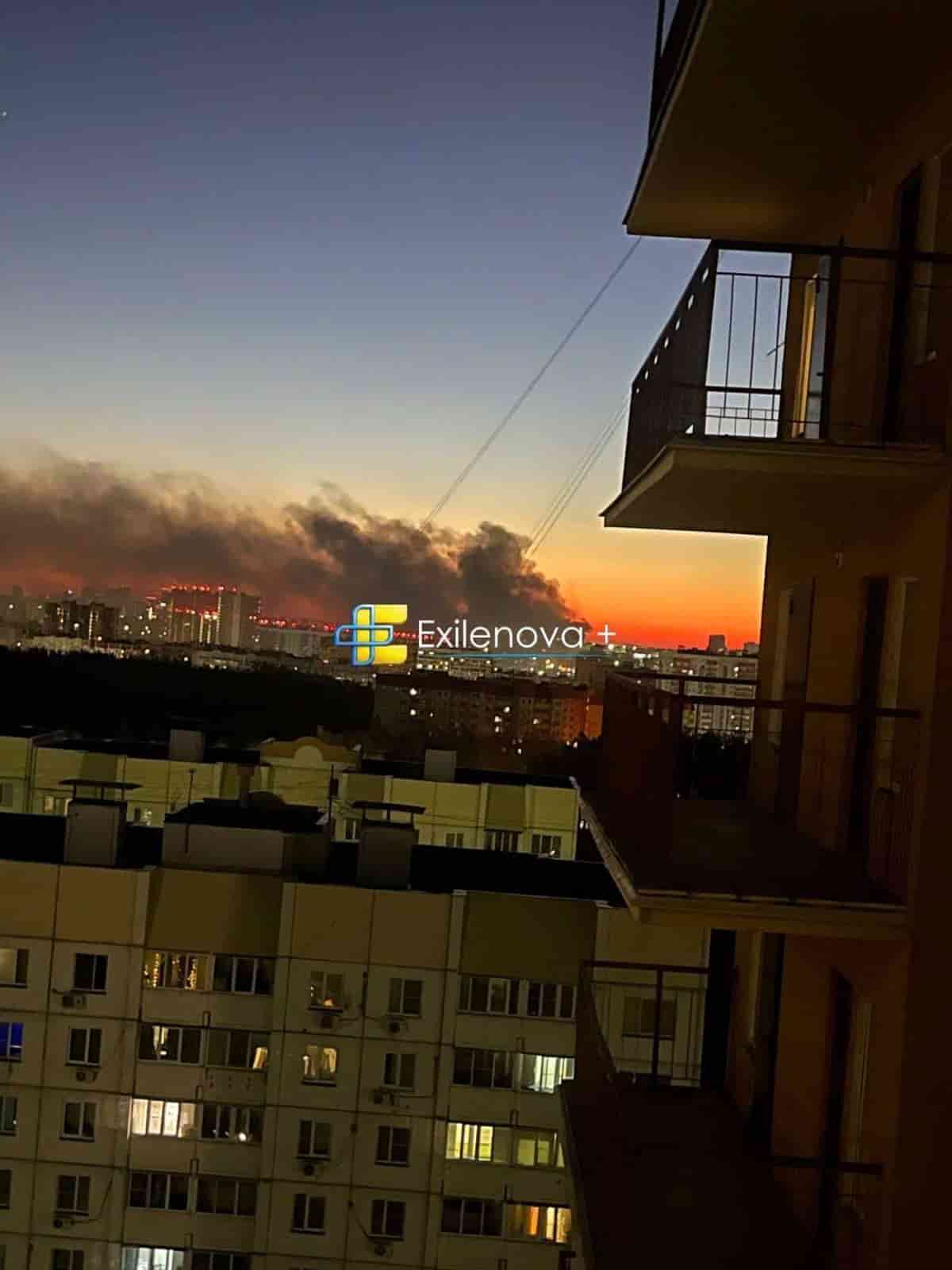 Drone strikes business center in Russia's Voronezh amid citywide fires