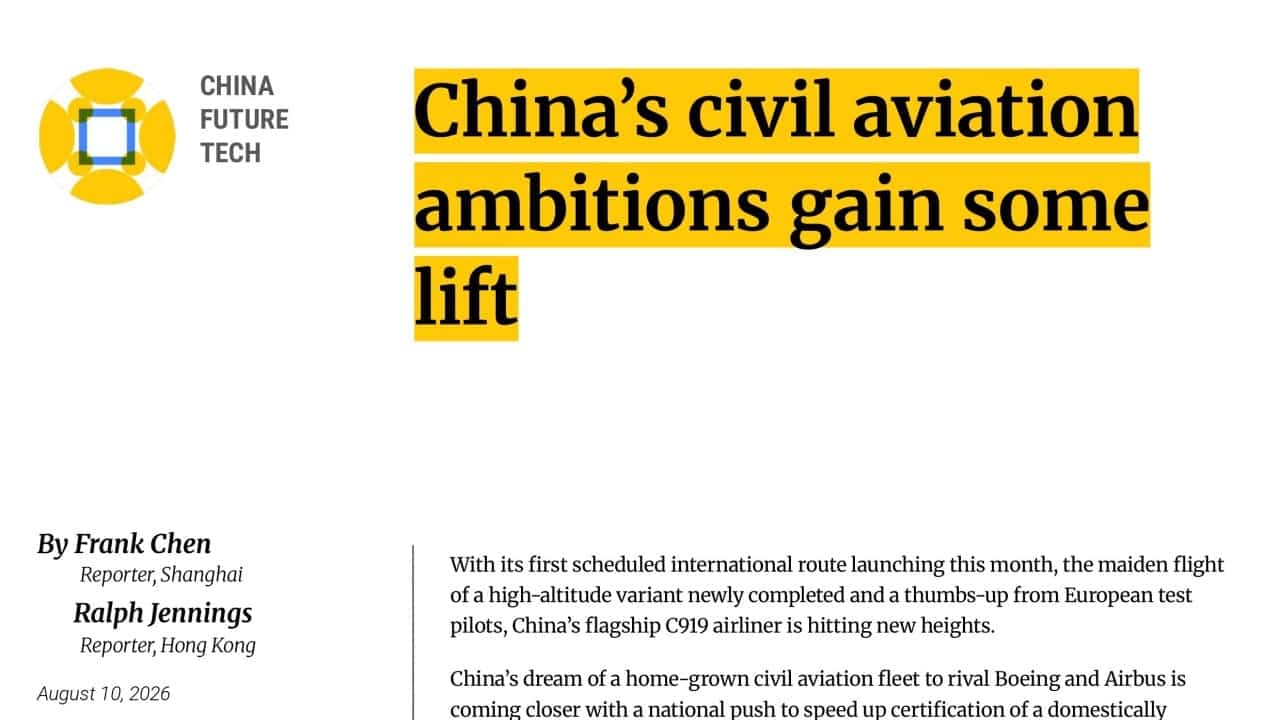 China's civil aviation ambitions gain lift with new five-year plan