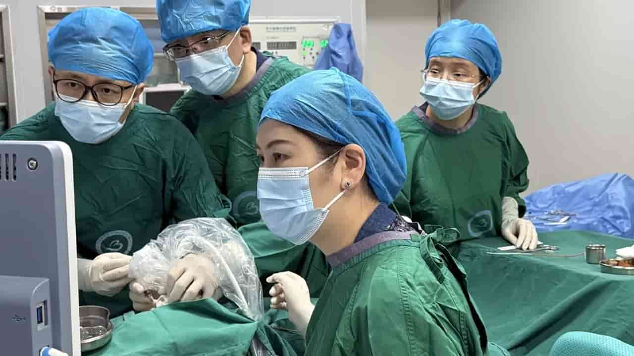 Chinese doctors remove lung tumour from unborn baby using needle