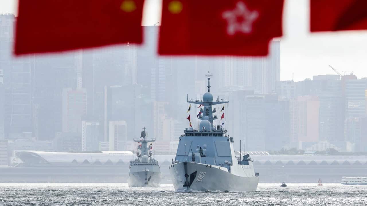 PLA navy ships arrive in Hong Kong amid regional tensions