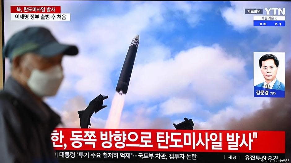 North Korea fires two suspected ballistic missiles off east coast within three hours