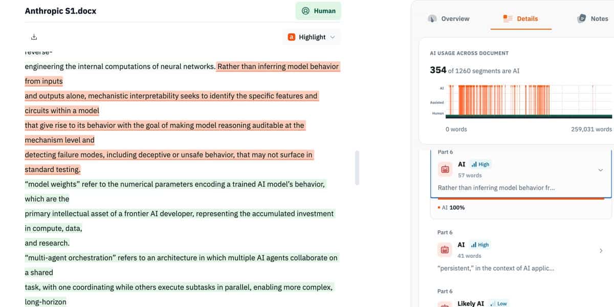 Anthropic's IPO filing mostly human-written, AI detector finds