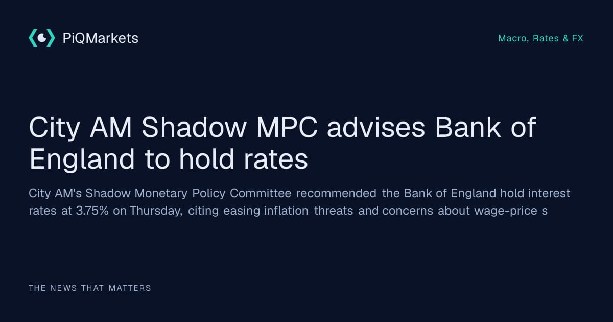 Shadow MPC advises Bank of England to hold rates despite inflation risk