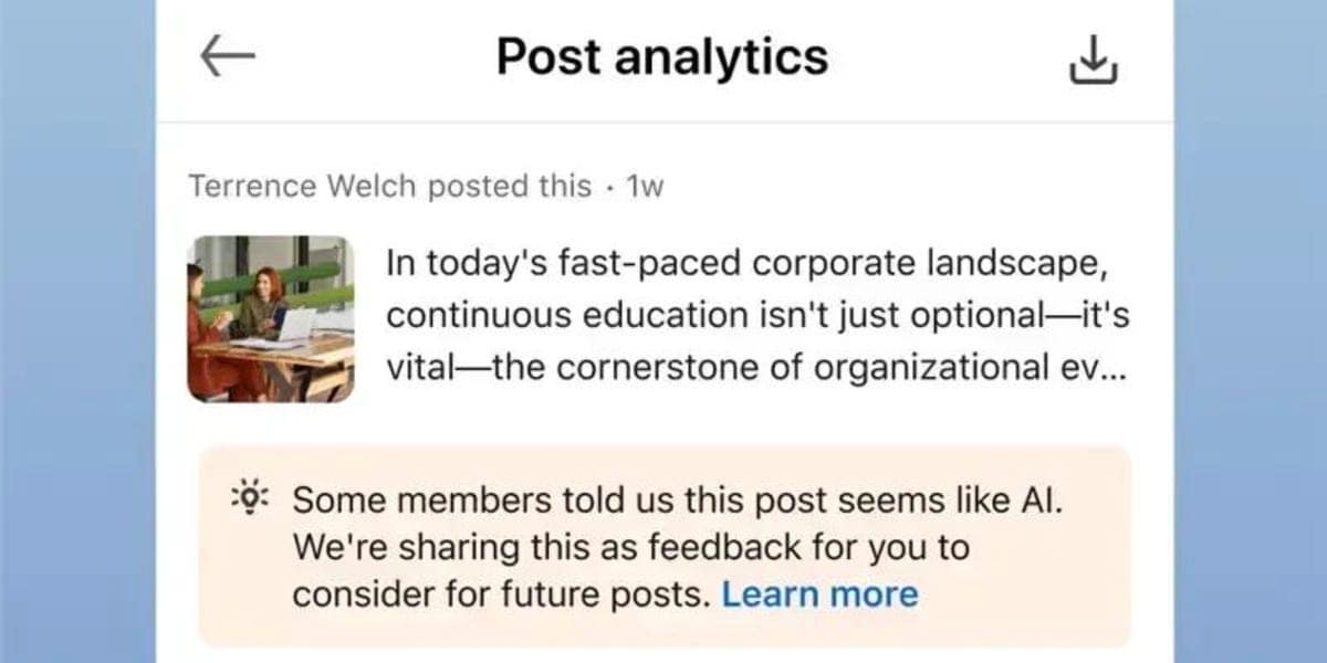 LinkedIn's 'AI slop' button sees 1M clicks, reduces content views