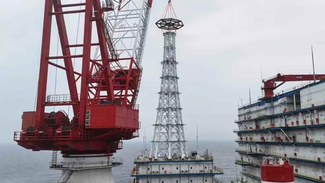 China completes record 100m observation tower in South China Sea