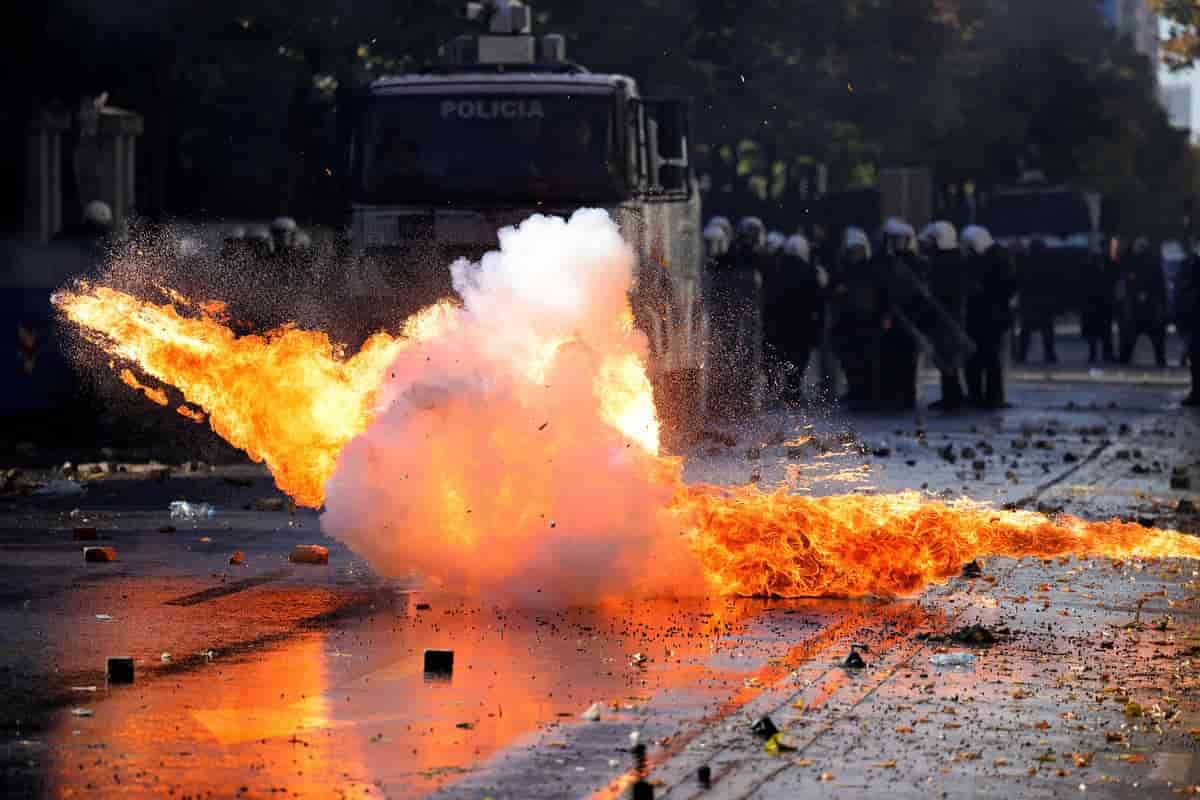 Albanian PM says protests threaten EU membership bid