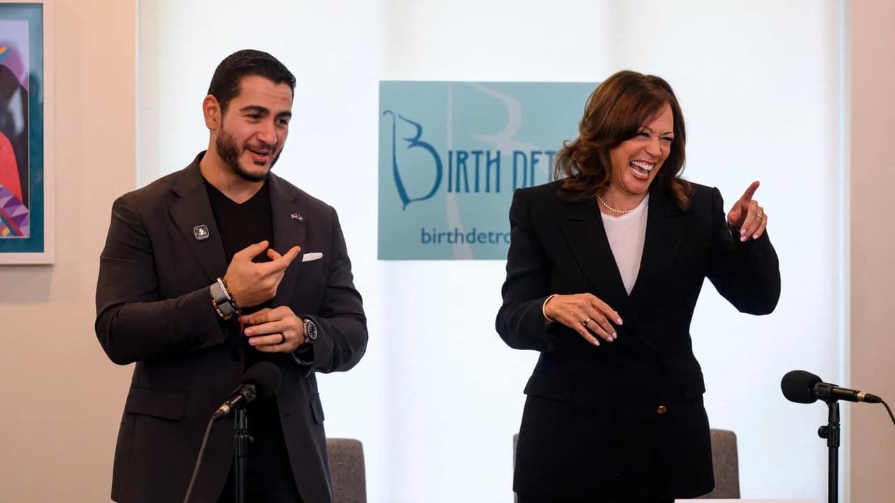 Kamala Harris campaigns with Abdul El-Sayed in Michigan