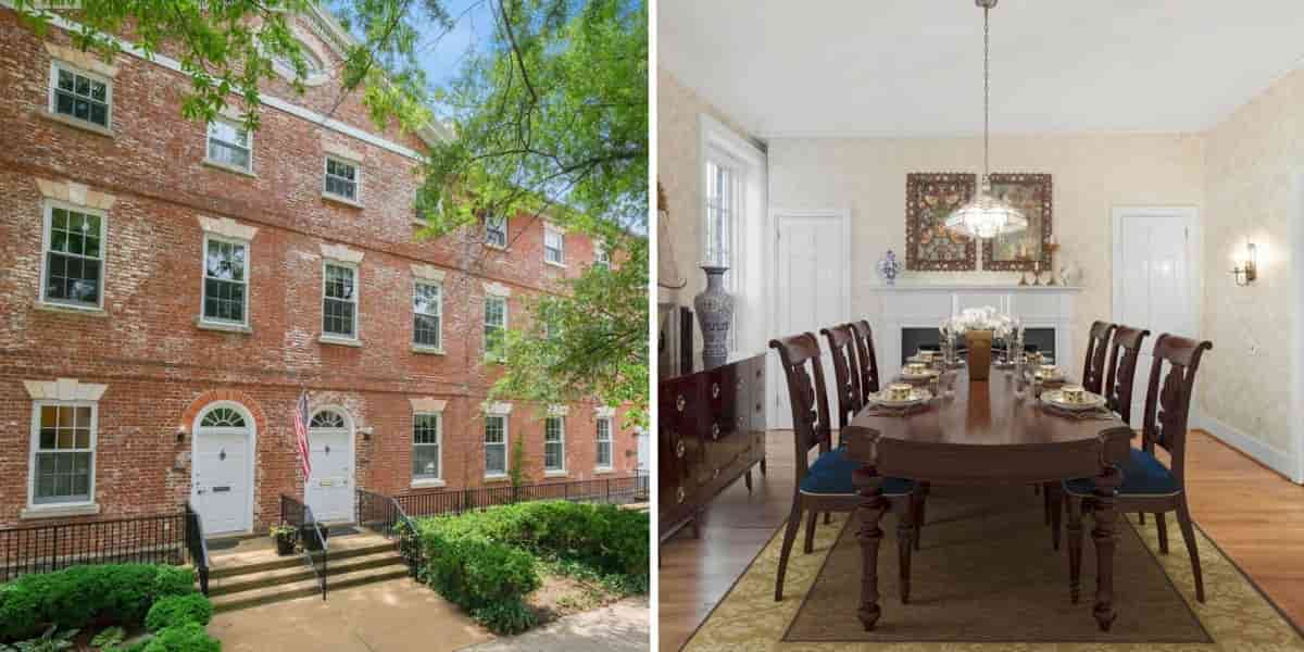Historic Washington DC Rowhouse Built During George Washington's Presidency Listed for $1.15 Million
