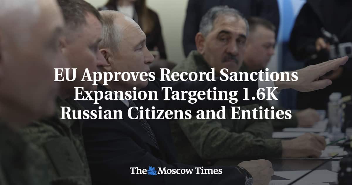 EU adopts nearly 1,600 new sanctions listings targeting Russia