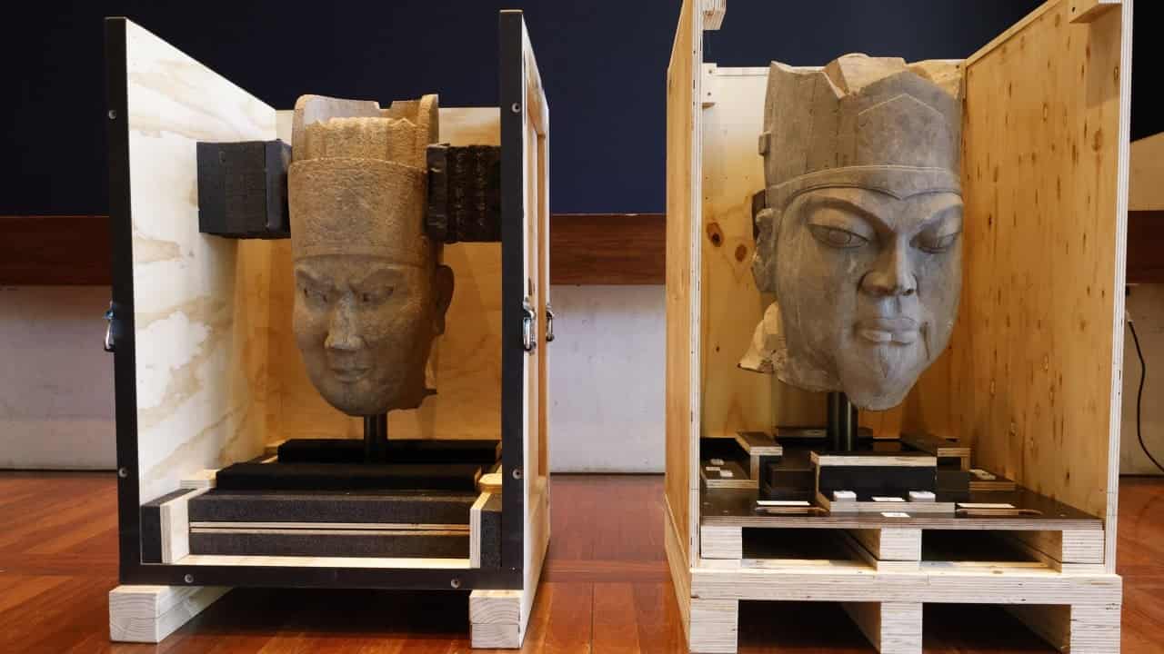 Australia returns ancient stone heads to China after 30 years