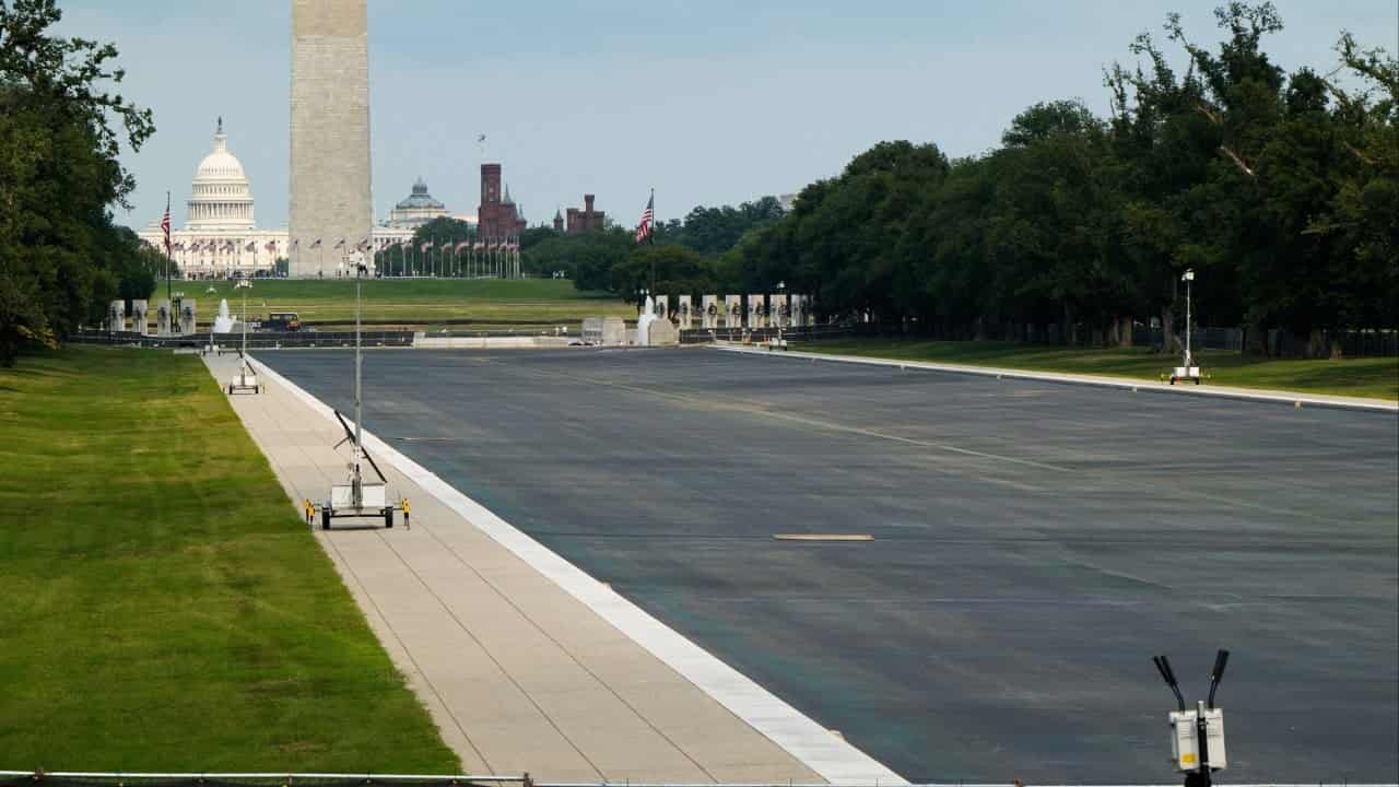 Trump disputes Justice Department's findings on Reflecting Pool vandalism case