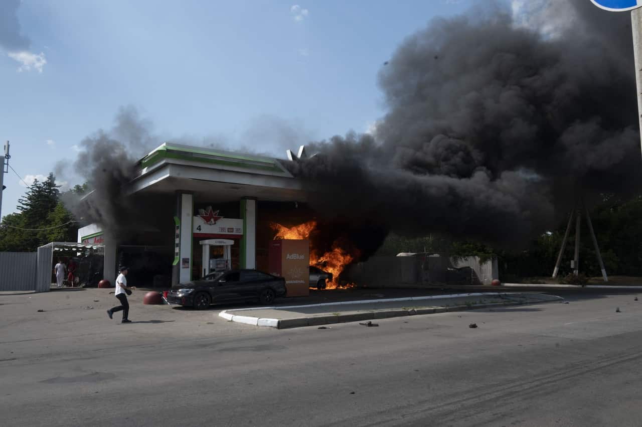 Russian drone attacks target Ukraine's gas stations, disrupting daily life and logistics