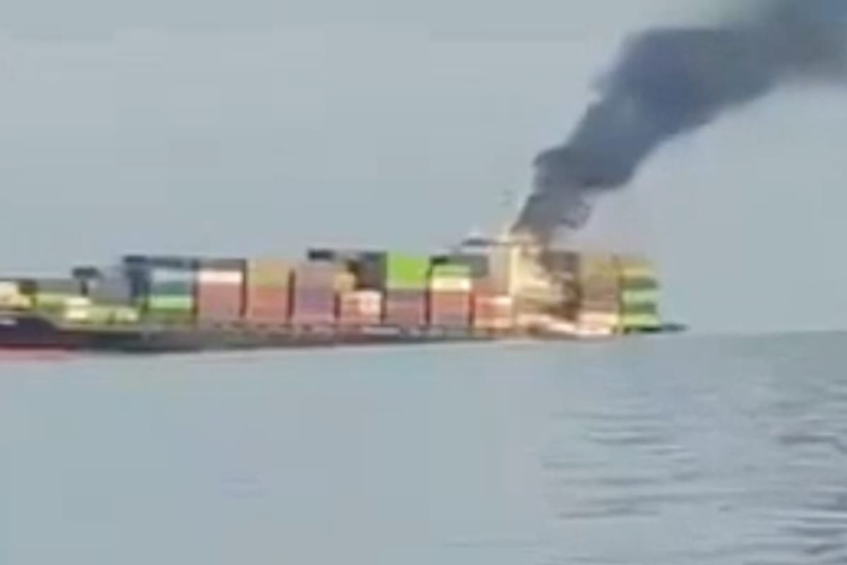 Container ship sinks near Hormuz after projectile strike