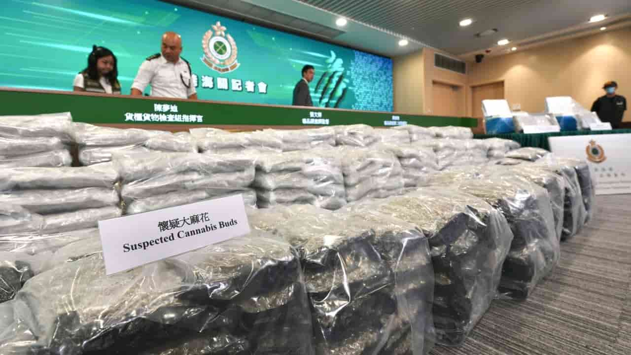 Hong Kong customs seizes record HK$125 million in marijuana shipment