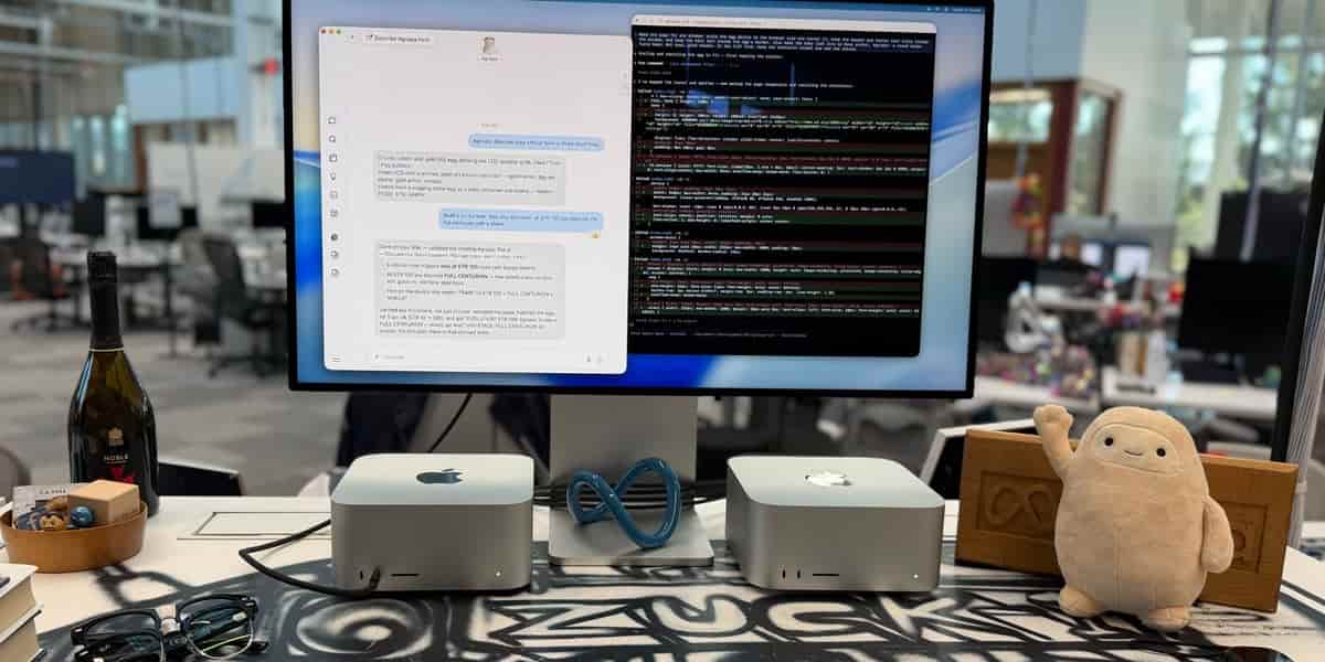 Zuckerberg's desk reveals AI agent, new Mac Studios