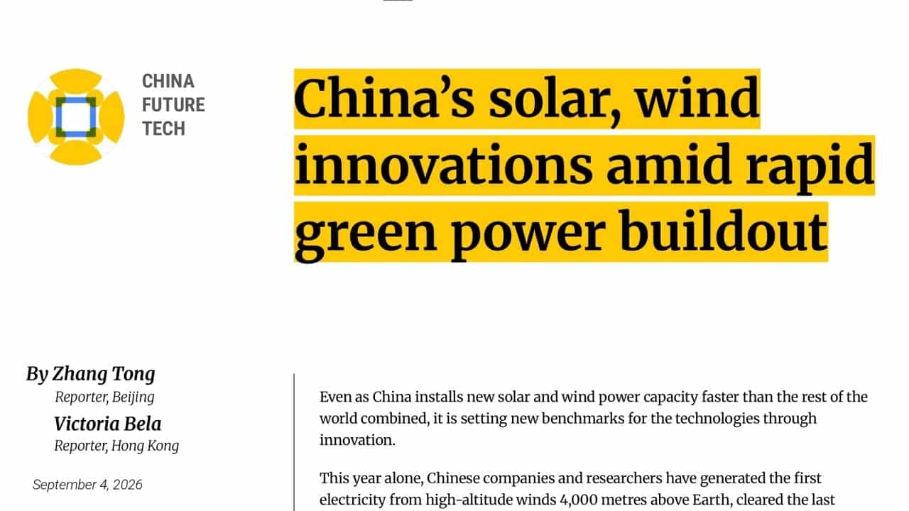 China Leads Global Renewables Buildout With Record Solar and Wind Capacity