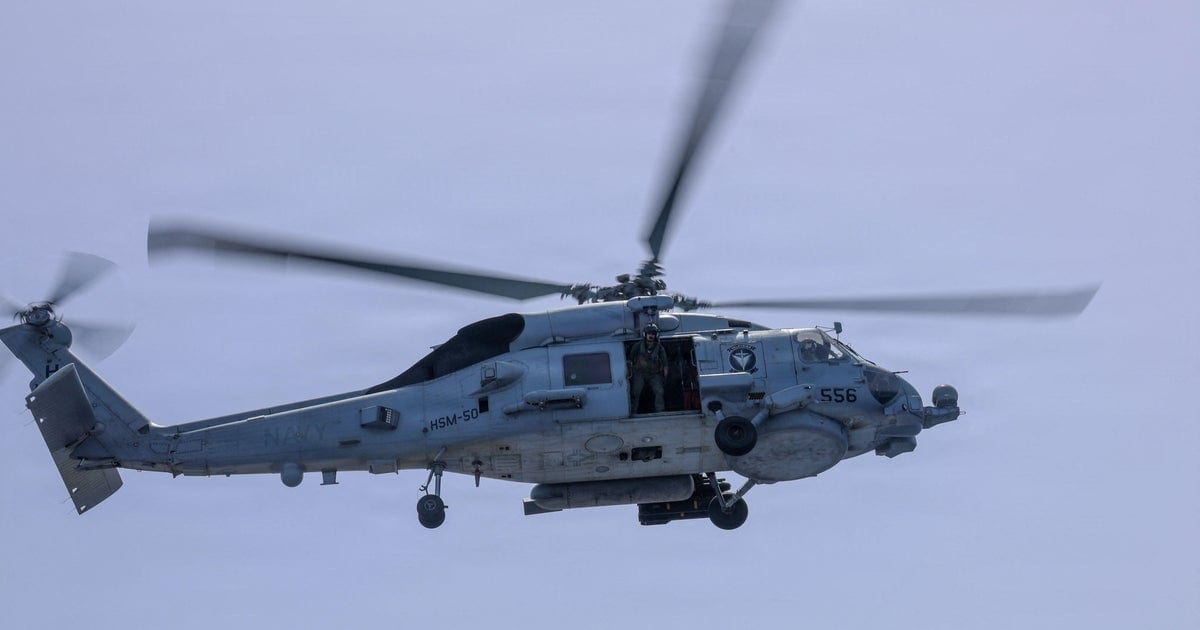 US naval helicopter makes emergency water landing in Arabian Sea; one crew member missing