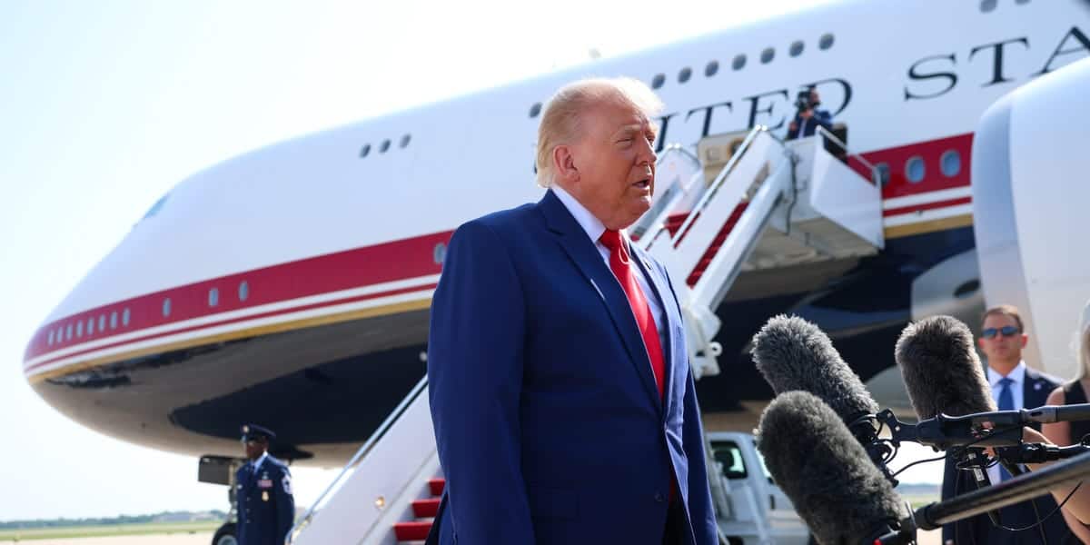 Photos show planes, helicopters, and vehicles used by President Donald Trump