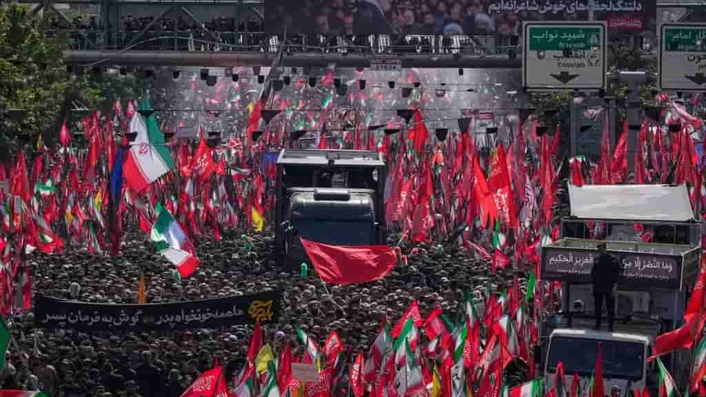 Millions attend funeral procession for Iran's Supreme Leader Ali Khamenei