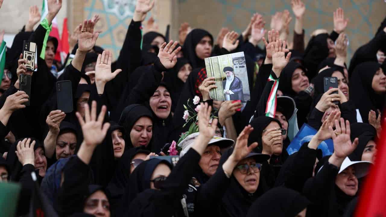 Mourners chant 'revenge' at Khamenei funeral amid ongoing Iran-Israel conflict