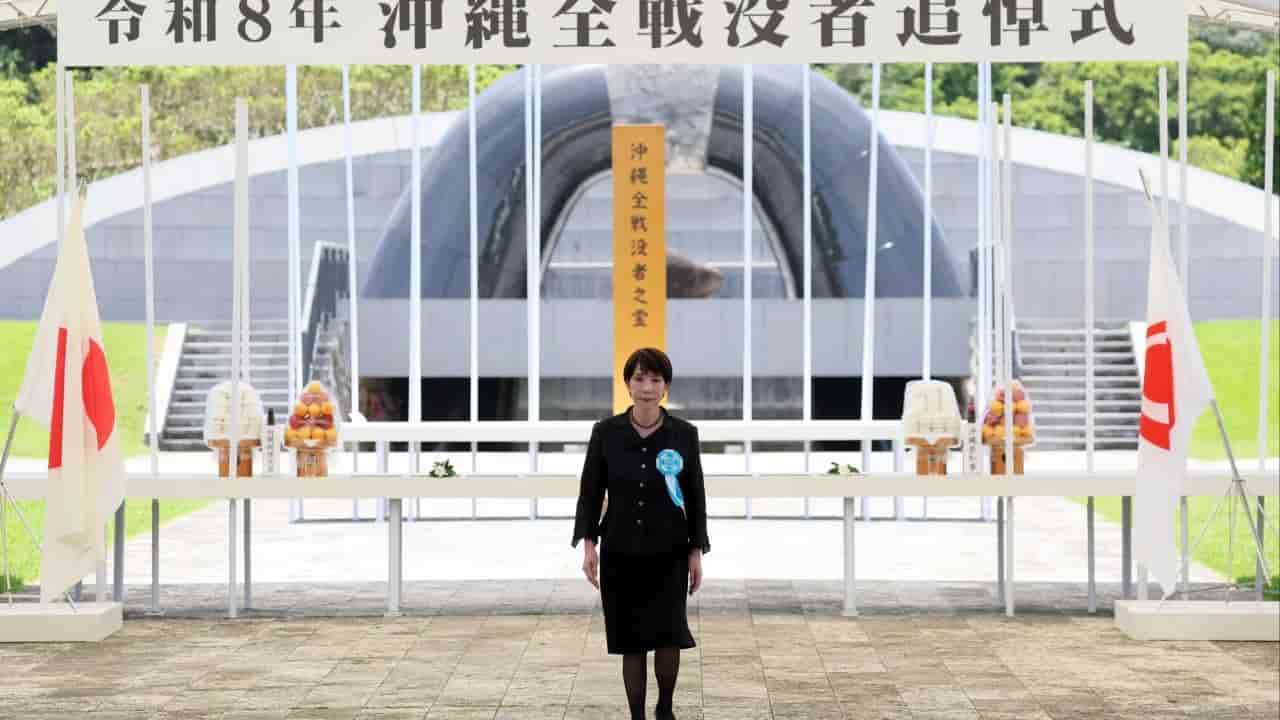 Protesters heckle Japan's Takaichi over pacifist stance shift