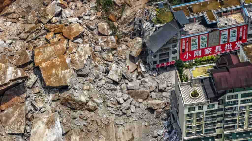 Landslide in southwest China traps residents; rescuers battle extreme weather