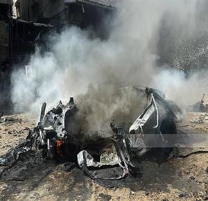 Three Palestinians killed in Israeli airstrikes on Gaza City