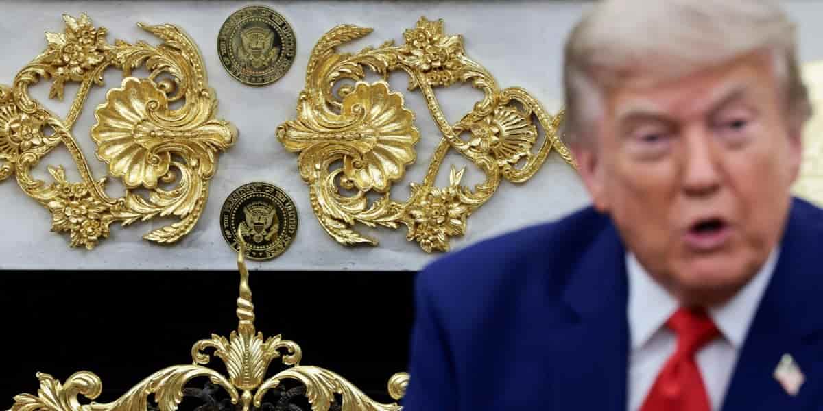 Trump redecorates Oval Office with gold accents and personal touches