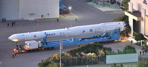 South Korea's Nuri rocket erected on launchpad ahead of fifth launch