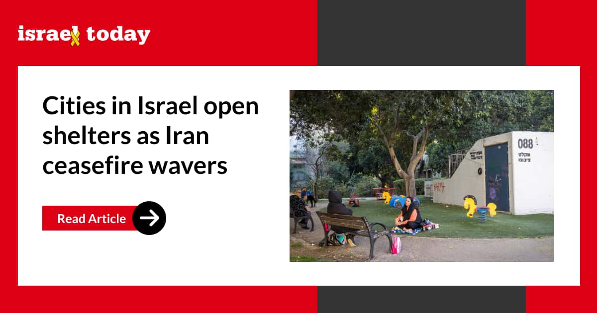 Israeli cities open shelters amid Iran tensions