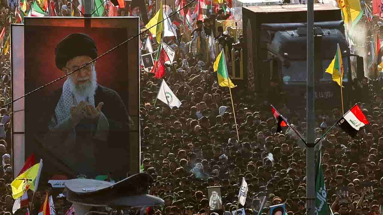 Funeral procession for Iran's slain leader continues in Najaf