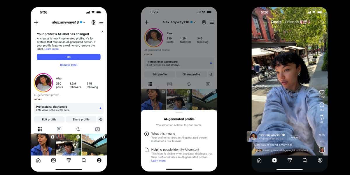 Instagram mandates AI-generated profile labels