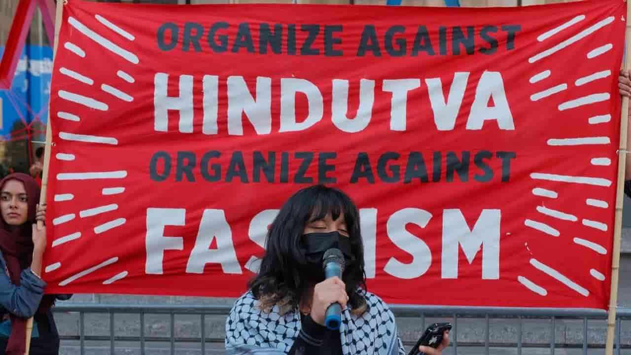 Protesters rally against Hindu nationalist leader Mohan Bhagwat's visit to New York