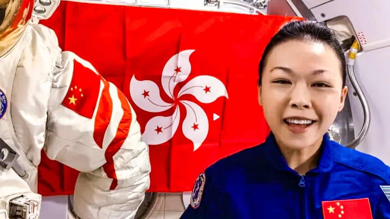 Hong Kong's first astronaut, Lai Ka-ying, delivers live lesson from space