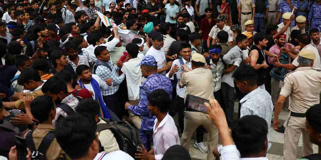 Police clash with protesters in India over exam leaks