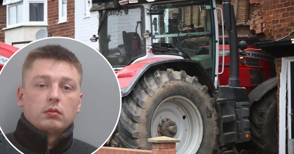 Man jailed for tractor ramming attack on rival's home