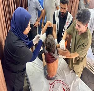 Nine Palestinians wounded in Israeli attack in southern Gaza