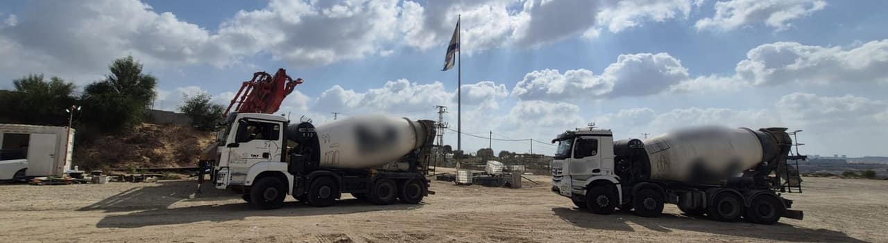Palestinians collect cement after IDF seals Gaza tunnel