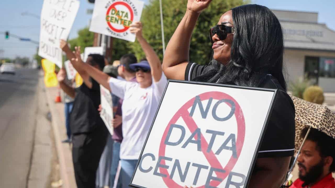 Trump claims China is behind AI data center protests