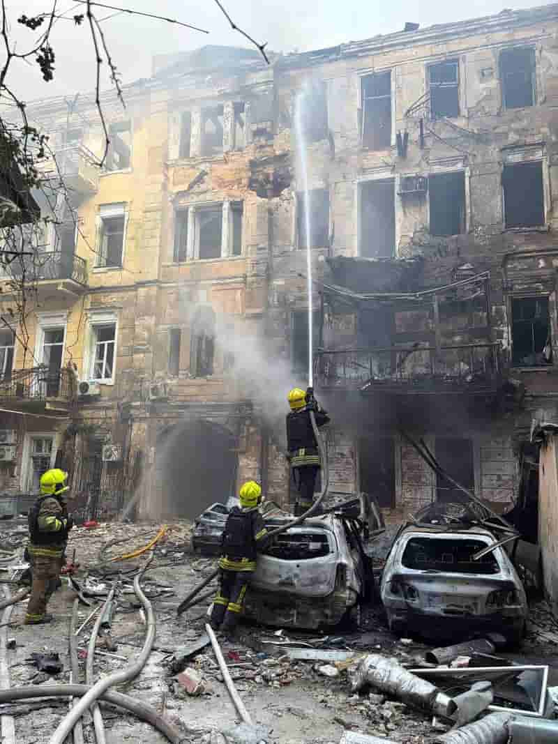 Russian missile attack damages Odesa residential buildings, injures at least 6