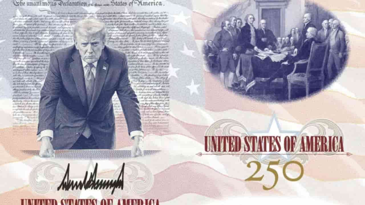 Trump unveils new US passport featuring his own face