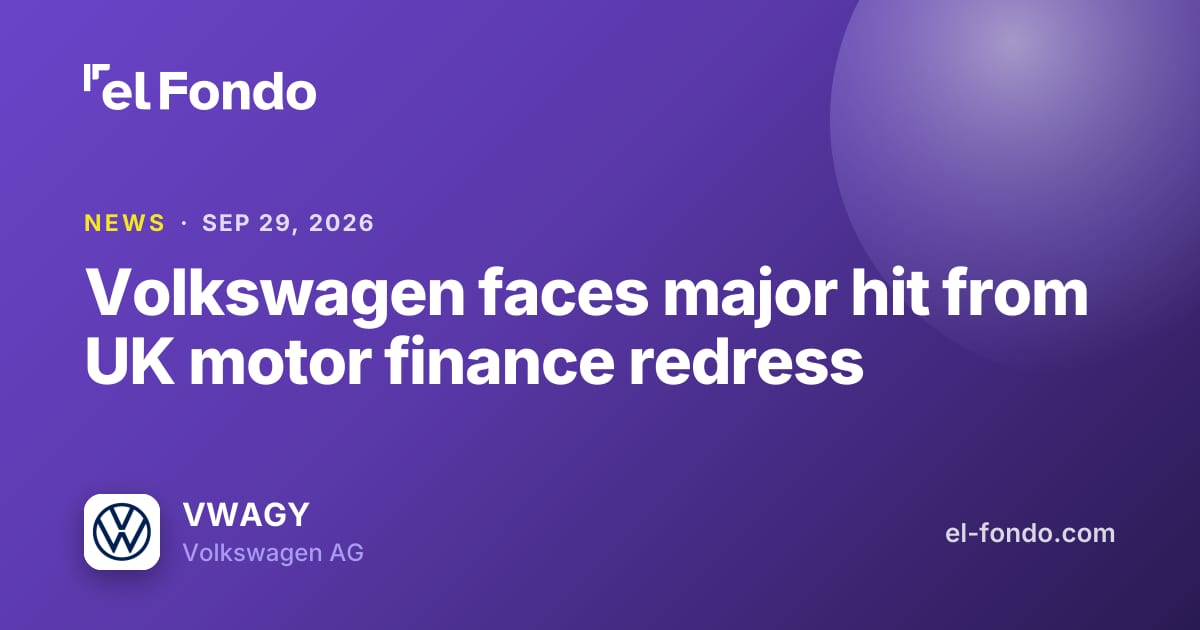 Volkswagen takes £725m hit from motor finance scandal
