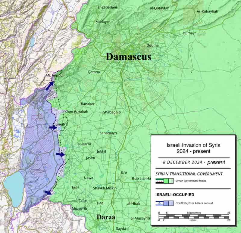 Israeli army claims attack in southern Syria
