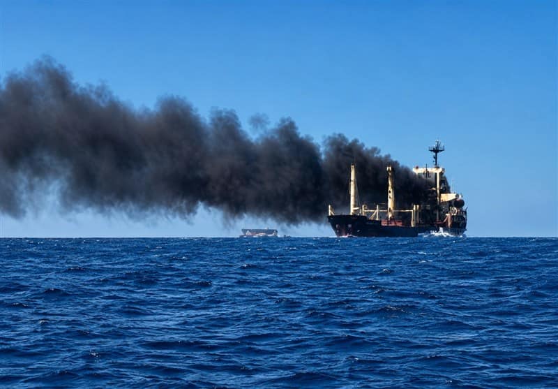 IRGC says supertanker caught fire after hitting mines in Strait of Hormuz
