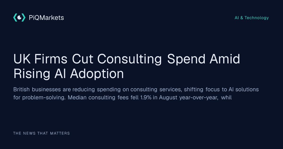 UK firms cut consulting and PR spending as AI adoption rises